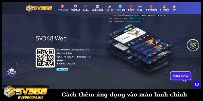 Cách thêm ứng dụng vào màn hình chính