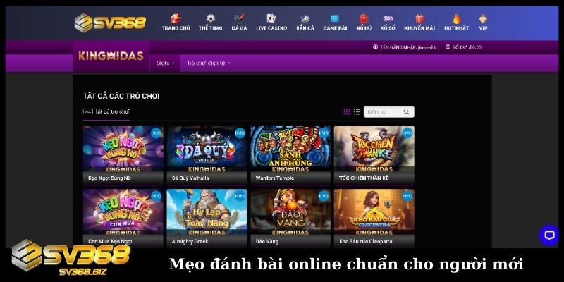 Mẹo đánh bài online chuẩn cho người mới