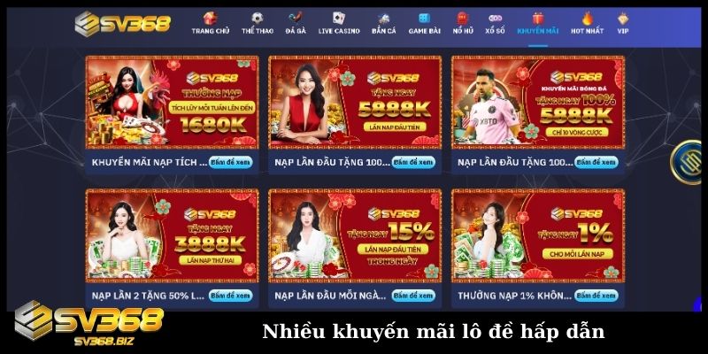 Nhiều khuyến mãi lô đề hấp dẫn